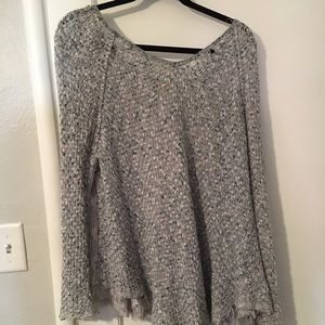 Distressed Knit Free People Lace Sweater
